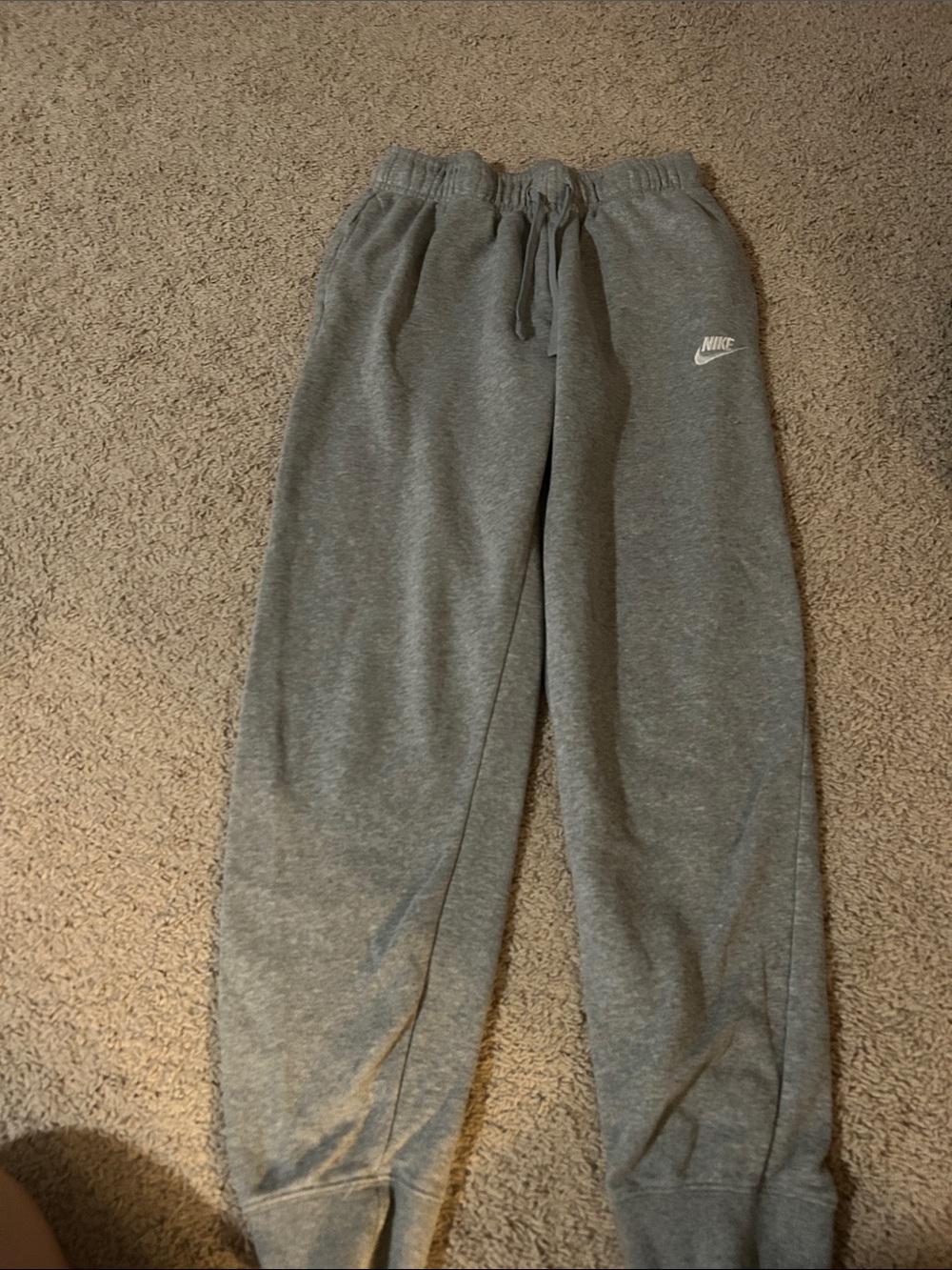 Nike Gray Drawstring Fleece Joggers